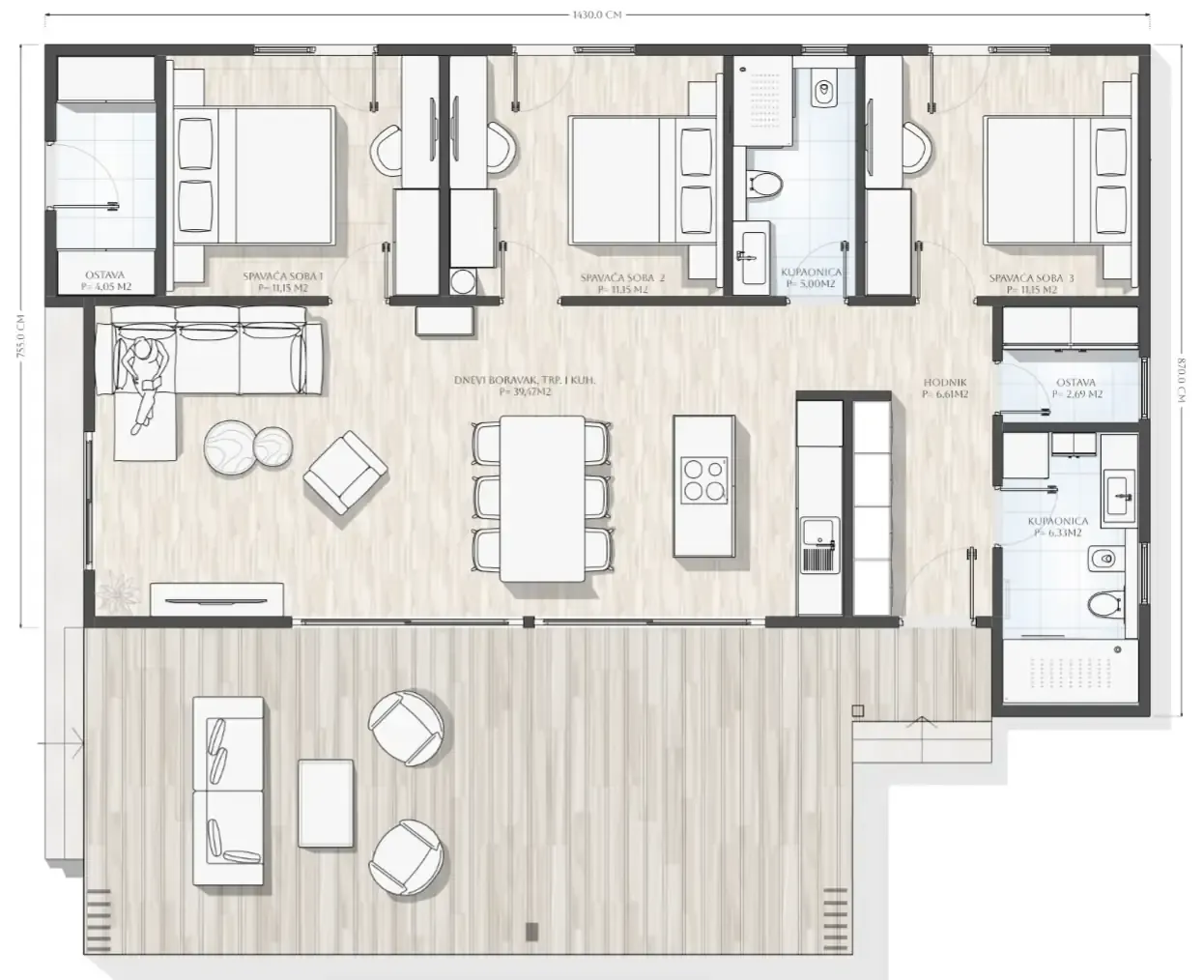Tlocrt — Villa Bellavista