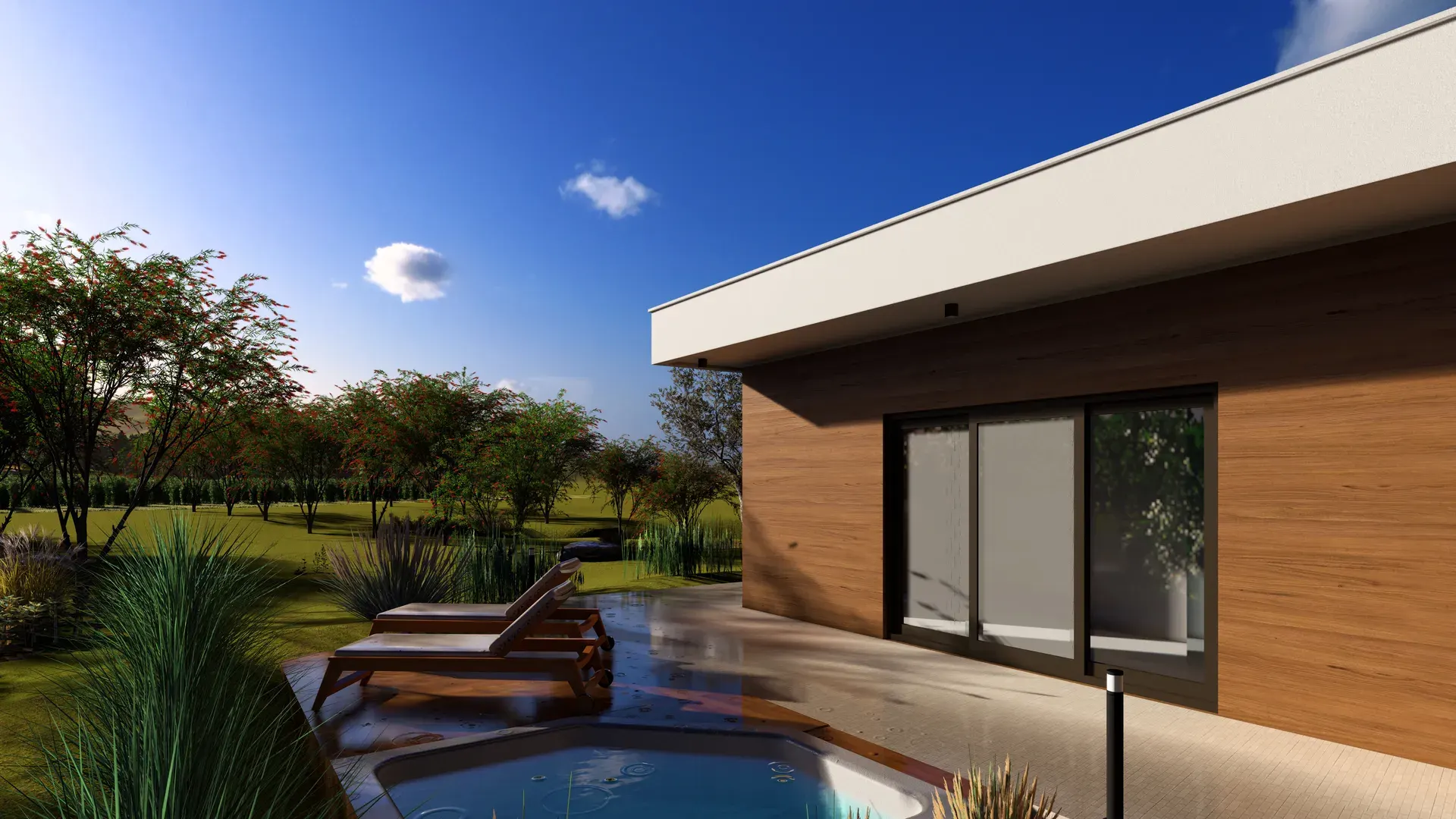 Montažna kuća Ines — 3D render 3