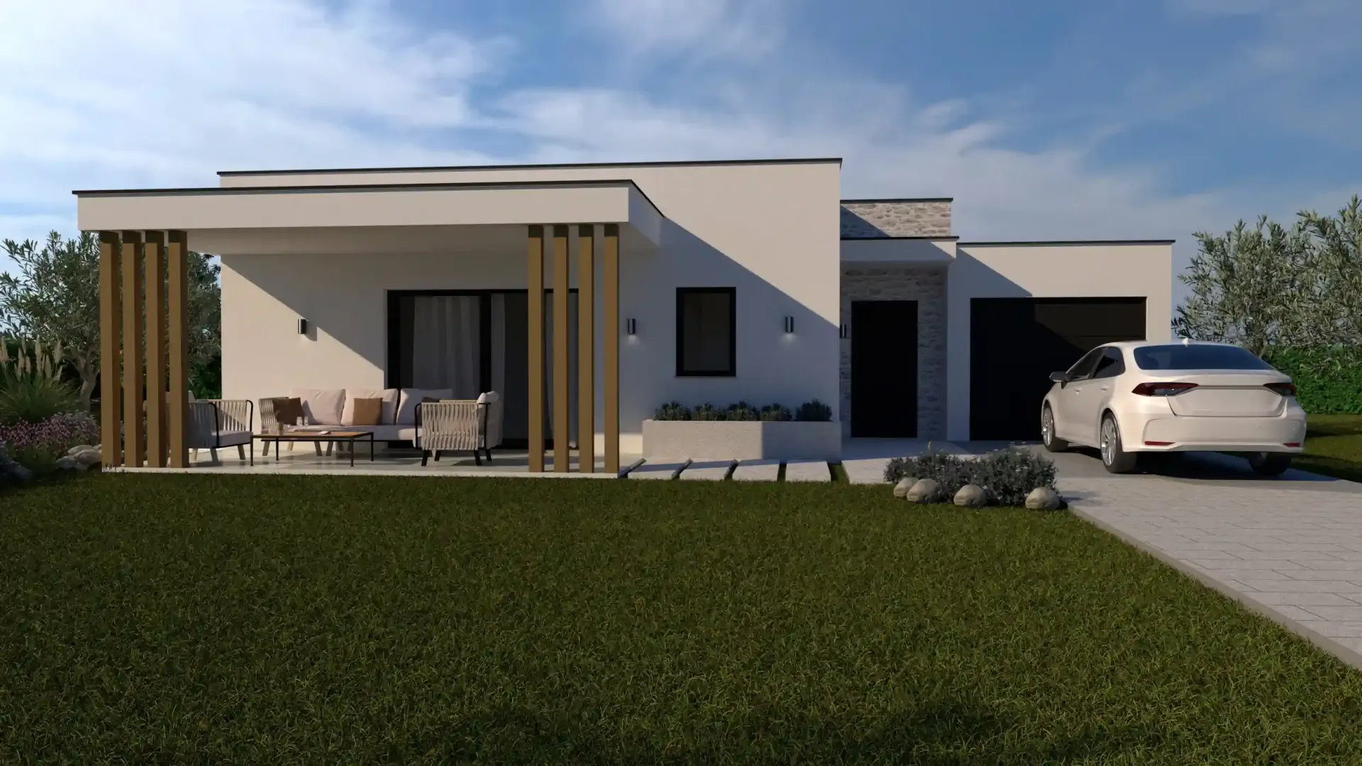 3D render — Villa Luna