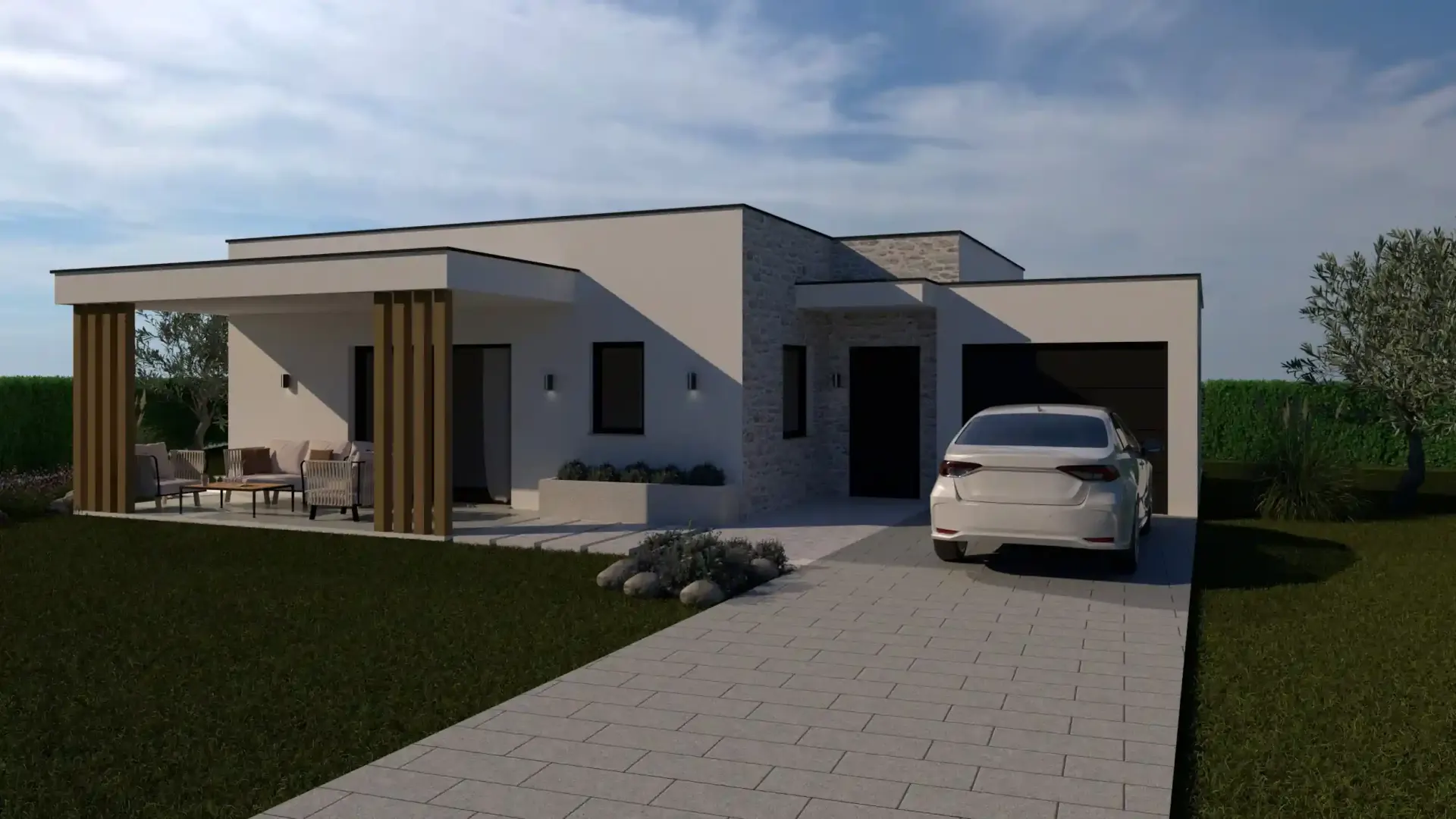 3D render — Villa Luna