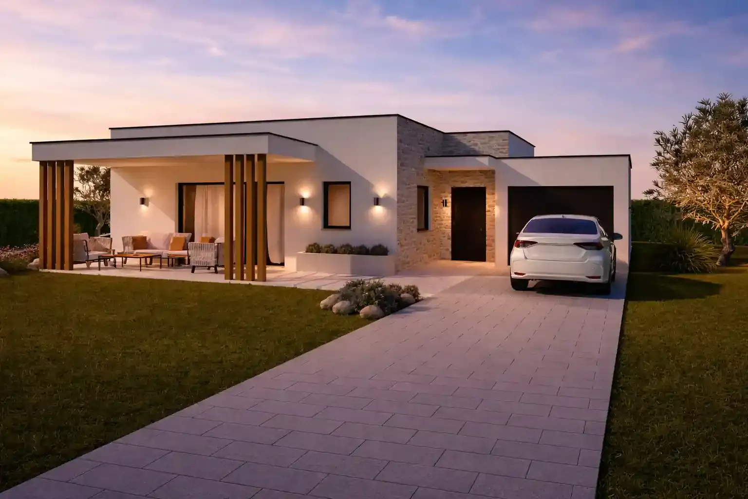 3D render — Villa Luna