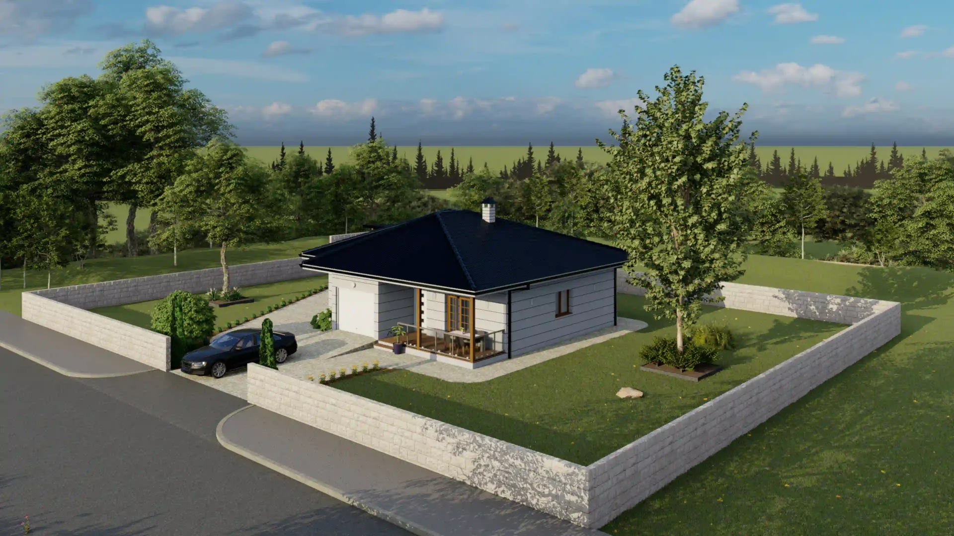 3D render — Villa Mira